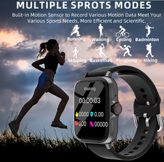 Smart Fitness Watch with Heart Rate, Blood Pressure & Step Tracker