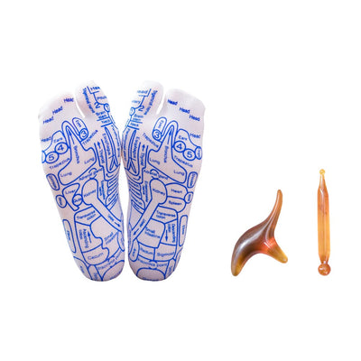 Broman Reflexology Socks with Trigger Point Massage Tool Foot Pain Relief Remedy for Foot MassageWomens Size