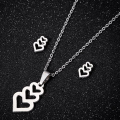 Stainless Steel Love Heart Necklaces For Women