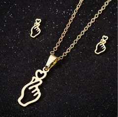 Stainless Steel Love Heart Necklaces For Women